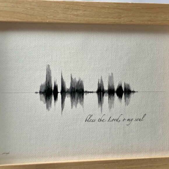 Bless The Lord, O My Soul Soundwave 5x7 Canvas Frame - Picture 2 of 4